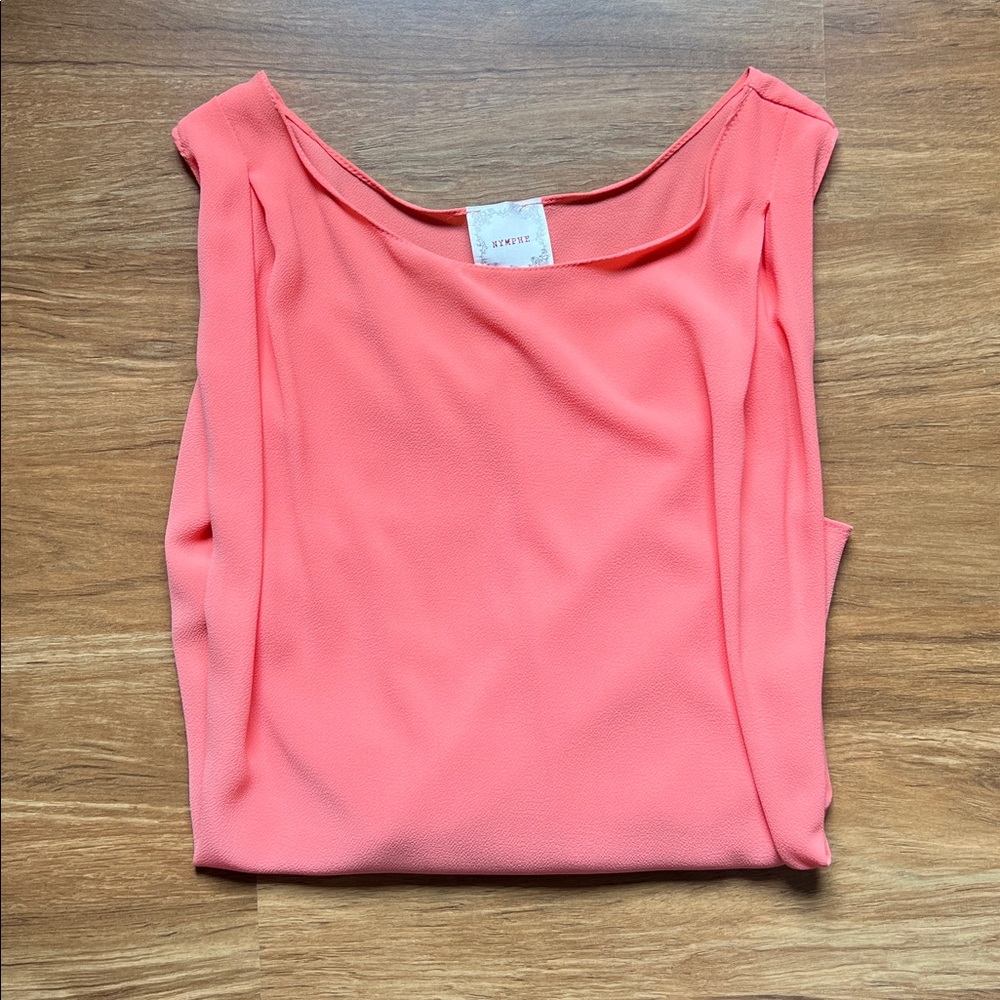 Flowy Peach Sleeveless Blouse